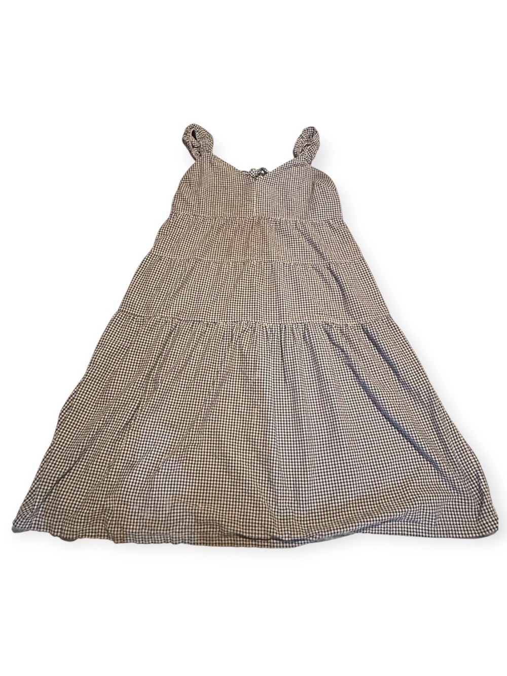 Old Navy XXL Blue Gingham Square-Neck Tiered Midi Dress - Picture 10 of 12